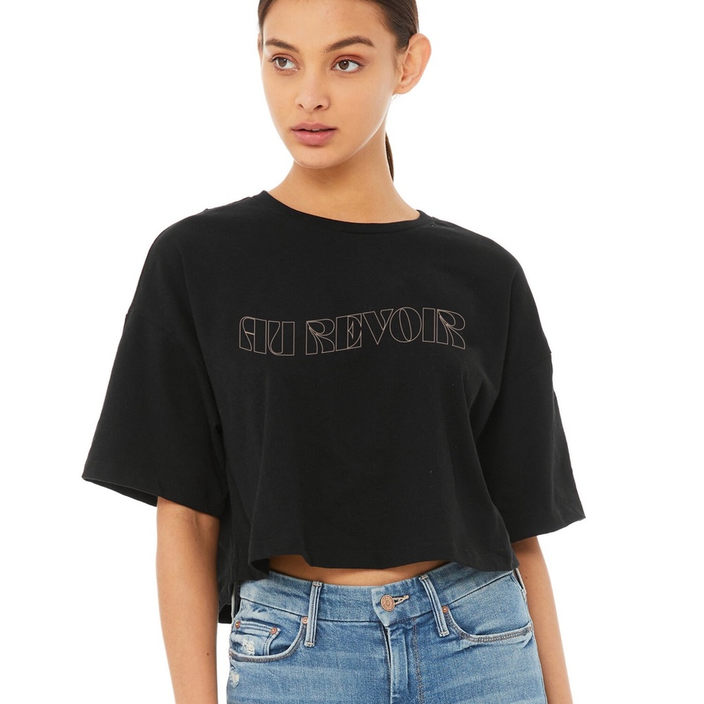 Schnell Studio Art ‘Au Revoir’ Boxy Cropped Tee